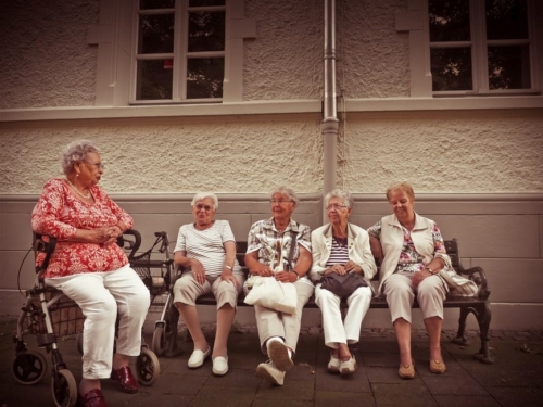 elderly people in wheelchairs